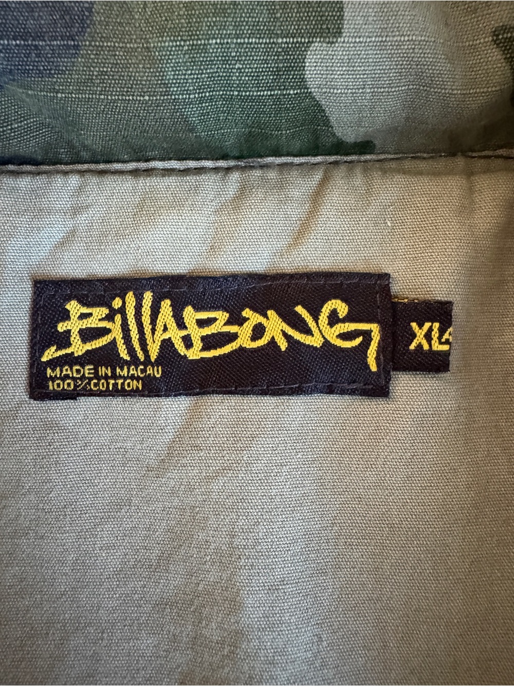 Billabong Camo M-65 Military Field Jacket XL Utility Cargo Oversized Streetwear - Picture 3 of 16